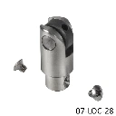 Pestillo vaivén RollTop-60, acero inox. para cerradura locinox batiente LAKQ4040 y otras, remplaza el pestillo estándar, para un cierre mas suave