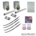 Kit Pistones MEC-800, 600mm, 220V-2F, Peso max. 800K, Ancho max. 6m, 2-hojas...Incluye Receptor y 2 Control.