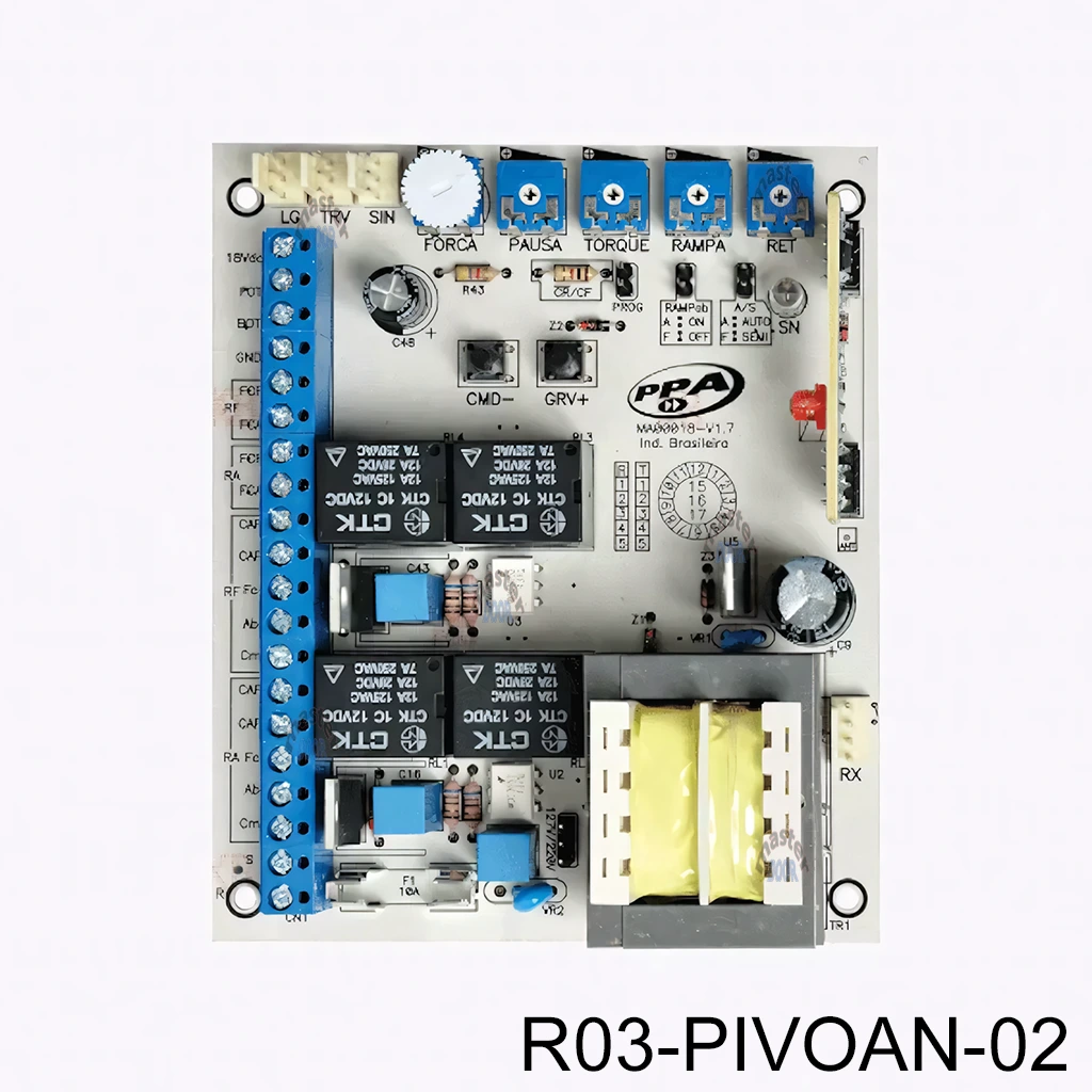 Tarjeta Electronica DUPLA 5T 120/220V, receptor integrado cap. 160 control, para piston Pivo Home Super Analogo (A21851).