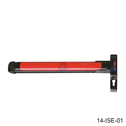 [14-ISE-01] Barra Antipanico Horizontal ISEO, 840mm Negra / Rojo Sin Accesorios