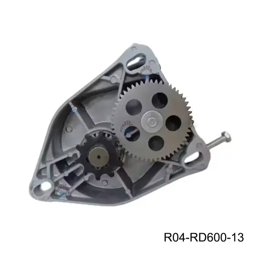[R04-RD600-13] Base de fierro vaciado con engranes para Op. RD600, (es parte de la Transmisión)
