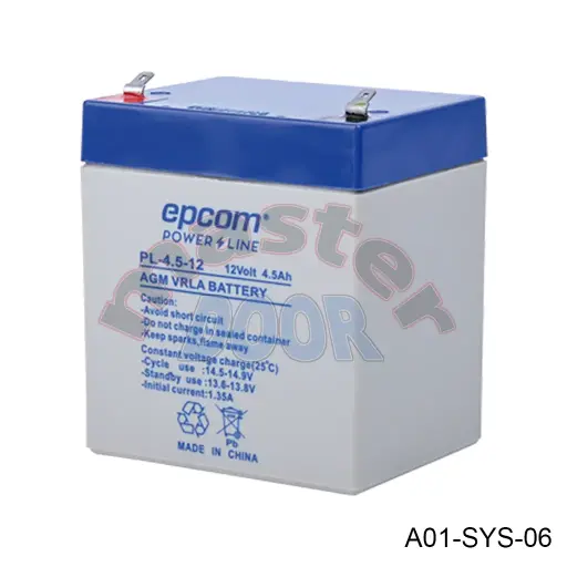 [A01-SYS-06] Bateria de Respaldo 12VCD, 4.5 Amp. para G7511/ 8160 y otros. gen.