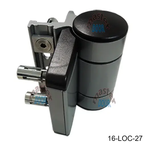 [16-LOC-27] Bisagra DINO, doble balero, carcasa alum, 150Kg, 180º, montaje con expansor Quick-Fix M8-40mm