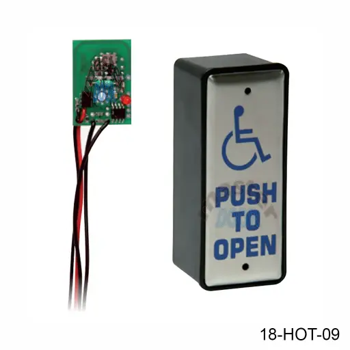 [18-HOT-09] Boton / Interruptor de Pared JO1J4 Inalambrico, rectangular, con logo para discapacitados, Inox. Hot