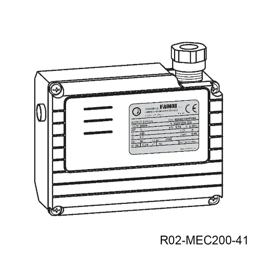[R02-MEC200-41] Caja de plastico para el capacitor del Op. Mec-200 monofasico