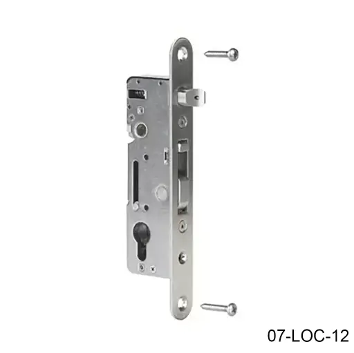 [07-LOC-12] Cerradura Embutida H-METAL para Puerta Abatible, para PTR 60mm, bloqueo gancho 33mm. No incluye contra, manija y escudo
