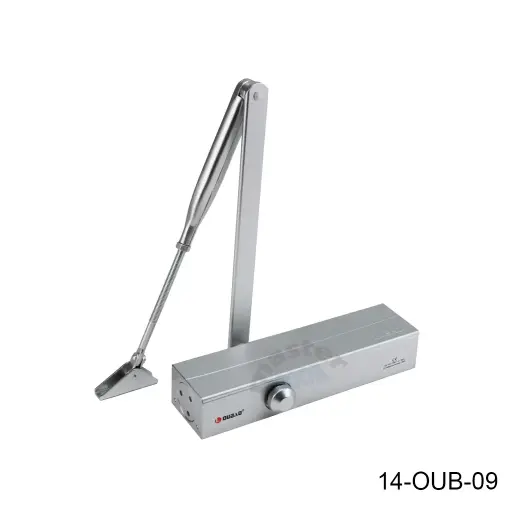[14-OUB-09] Cierra puertas Mod-2025BCSL, 500,000 ciclos, 1.00m ancho y 80kg de peso máximo, UL 3-Horas contra fuego, 180º, ajuste de velocidad, con base