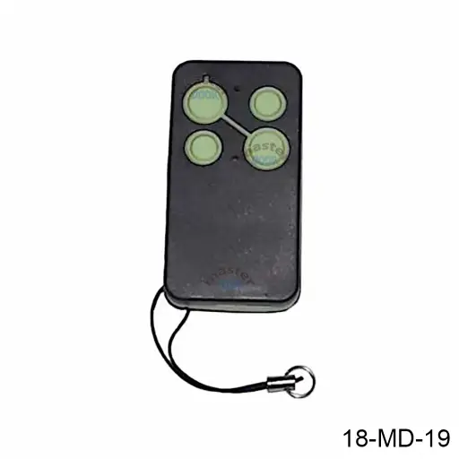 [18-MD-19] Control Remoto MD, tipo Europeo F-433 Mhz, color Negro/Verde, compatibles con los operadores MD
