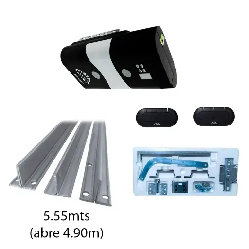 [K01-CMD-369] KIT MD-ADVANCED con Riel T para Cadena, de 5.55 / 4.90 mto. apertura, incluye Bateria de Respaldo