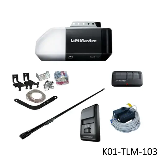 [K01-TLM-103] Kit 8160W Operador, caja de accesorio y Riel T. Wifi Integrado en la Tarjeta para su apertura/cierre por medio de un celular, con 2 control