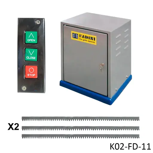 [K02-FD-11] Kit Cremallera FIBO-400 3.0 hp 220V, 3F. Cap. de Arrastre 4000K. Incluye: 12m de cremallera, para hacer 6m doble y Botonera PBS