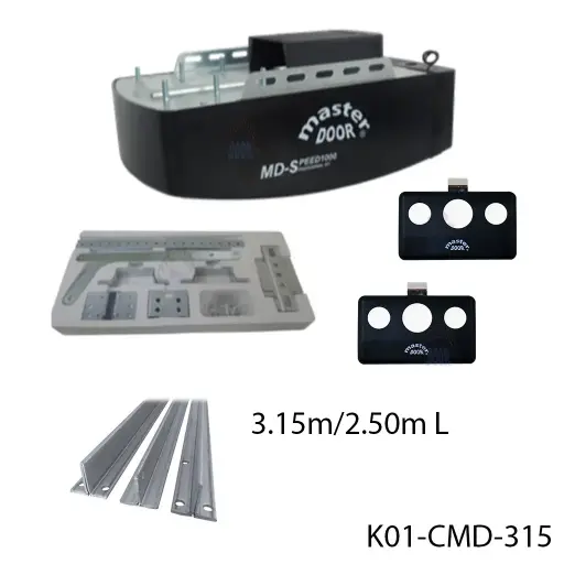 [K01-CMD-315] Kit MD-SPEED 1000 con Riel T para Cadena, de 3.15 / 2.50 mto. apertura