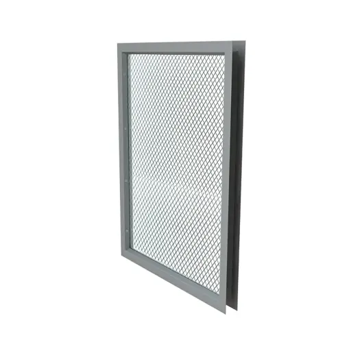 [K13-DOR-06] Kit Mirilla de 60cm x 80cm, Incluye Marco Metalico y Vidrio con Malla Reticular Templado de 6mm