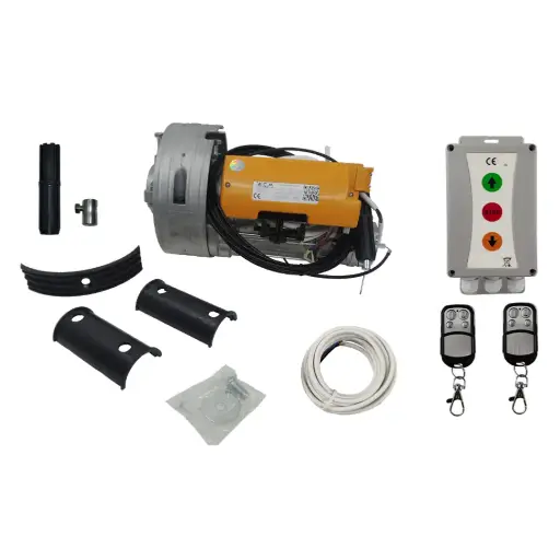 [K04-AC-01] Kit Op. Cortina Oculto UNITITAN E HR 115V para 170Kg, con freno incluye Tarjeta y 2 Controles