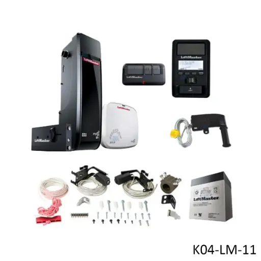 [K04-LM-11] Kit Operador 8500W LM, se coloca directo a la flecha para cualquier puerta Standard, VL, Hi-L. Incluye: 1-Control, 1-Panel Pared, 1-Lampara, 1-Bateria y 1-Chapa