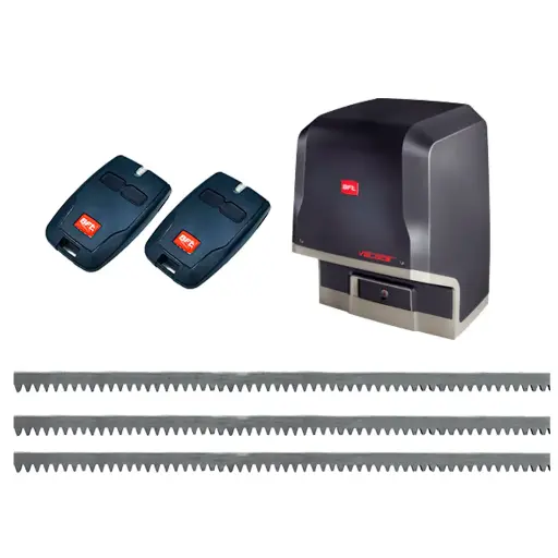 [K02-BFT-04] Kit Operador Corredizo ICARO 2000K, 120V, 2000Kg, Incluye: 2 control y 6m de cremallera