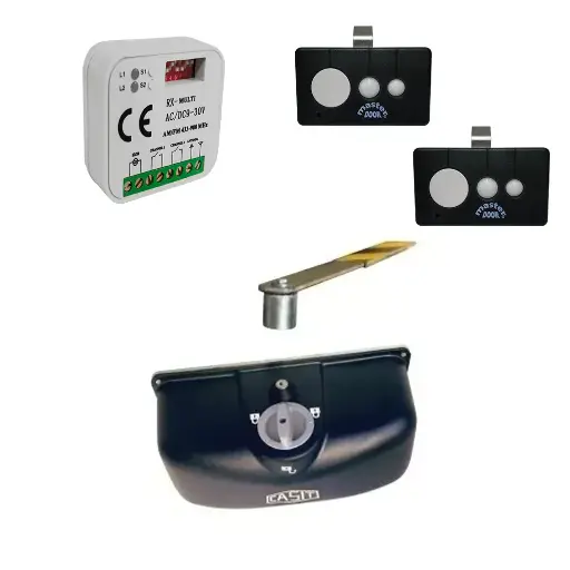 [K03-CAS-05] Kit Operador FOLDY I4, para 1 hoja Plegadiza, 220V, 2F, para 36m2. Incluye: Brazo, Manija, cable, receptor y 2 Control MD
