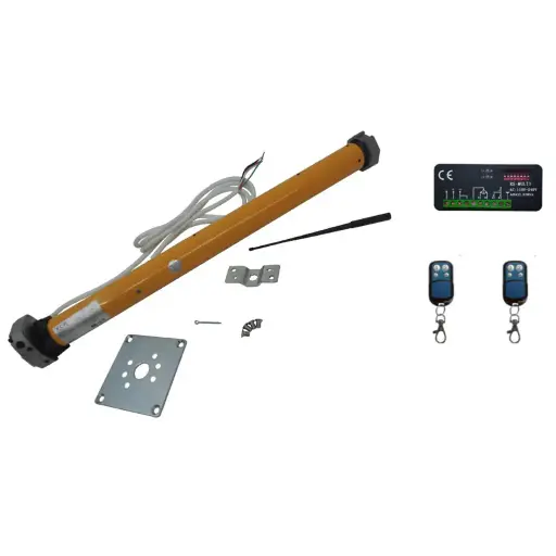 [K05-AC-01] Kit Operador para Persianas ITAROLL 50M, 115V, para 84Kg, Ø45, maniobra manual incluye Tarjeta con receptor integrado y 2 Control F433