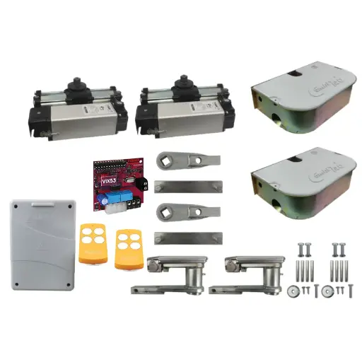 [K03-FD-H18] Kit Pistones COMBI-787, 110º, 120V, Peso max. 1000K, Ancho max. 4.0m, 2-hojas...Incluye Receptor y 2 Control.