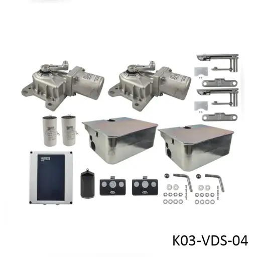 [K03-VDS-04] Kit Pistones Enterrados UNDER-V, 120V, 500kg, Incluye: 2 Cajas, 2 OPERADORES, 1 CEREBRO, 1 RECEPTOR y 2 CTLS MD