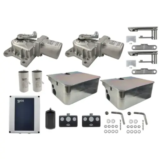 [K03-VDS-04] Kit Pistones Enterrados UNDER-V, 120V, 500kg, Incluye: 2 Cajas, 2 OPERADORES, 1 CEREBRO, 1 RECEPTOR y 2 CTLS MD