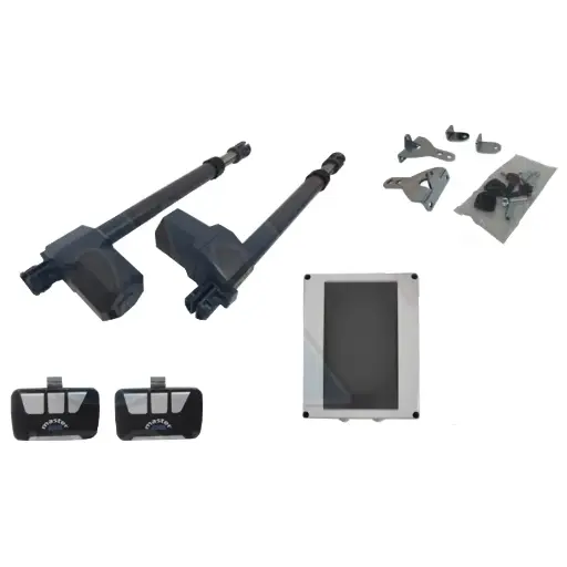 [K03-GR-02] Kit Pistones GR-300, 120V, para 2 hojas, con Receptor y 2 Control MD.