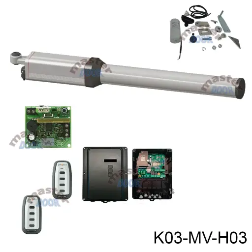 [K03-MV-H03] Kit Pistones Hydro-360 BAC Rápido BL 127v, para 1 hoja, con valv. desaceleración mecánica al cierre, peso max. 400kg, ancho max. 4.5m.