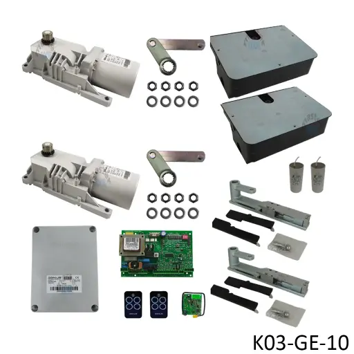 [K03-GE-10] Kit Pistones Ocultos ROLLER-115V, para 2-hoja, con receptor RC433 y 2 control Echo.