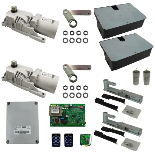 [K03-GE-10] Kit Pistones Ocultos ROLLER-115V, para 2-hoja, con receptor RC433 y 2 control Echo.