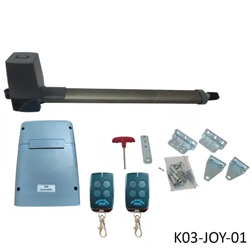 [K03-JOY-01] Kit Pistones SD-250-DC, 24VCD, Incluye Cerebro, Bateria de Respaldo, receptor integrado y 2 control MD, para 1 hoja.