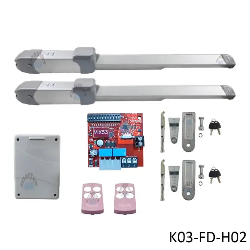 [K03-FD-H02] Kit Pistones HINDI EVO-800, 280mm, 120V, Peso max. 400K, Ancho max. 2.8m, 2-hojas...Incluye Receptor y 2 Control.