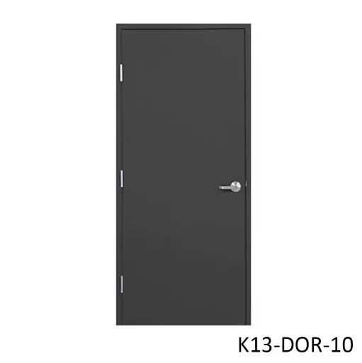 [K13-DOR-10] Kit Puerta Metalica Salida de Emergencia de 6'x7' LG-DOR, Insulada con Honey, color gris fondo, Cal 18, Incluye Marco Metalico, Bisagras y Silenciadores.