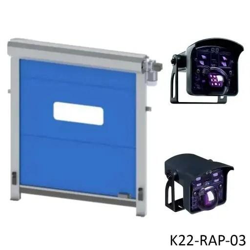 [K22-RAP-03] Kit Puerta Rapida AUTOREPARABLE 3000mm X 3000mm con 2 Sensores Movimiento / Seguridad IS-40 / CONDOR