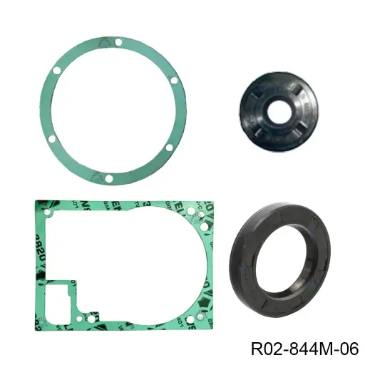 [R02-844M-06] Kit de empaques para 844ER / 844T (Reten delantero y trasero, Empaque de tapa y Empaque cuadrado)