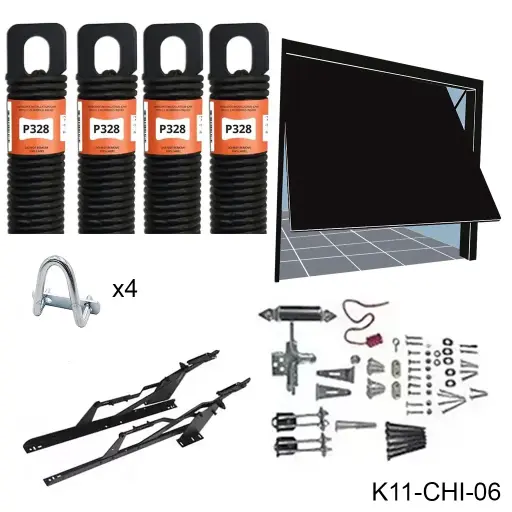 [K11-CHI-06] Kit herraje Maroma 7' para 200 kilos, Incluye 4 resortes de P328C