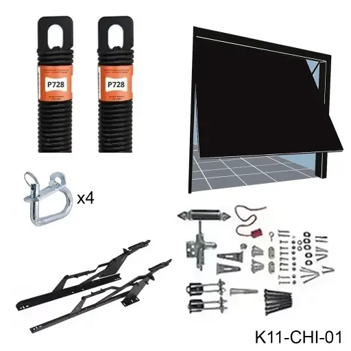 [K11-CHI-01] Kit herraje Maroma 7' para 50 kilos, Incluye 2 resortes de P728C
