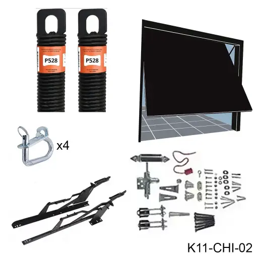 [K11-CHI-02] Kit herraje Maroma 7' para 75 kilos, Incluye 2 resortes de P528C