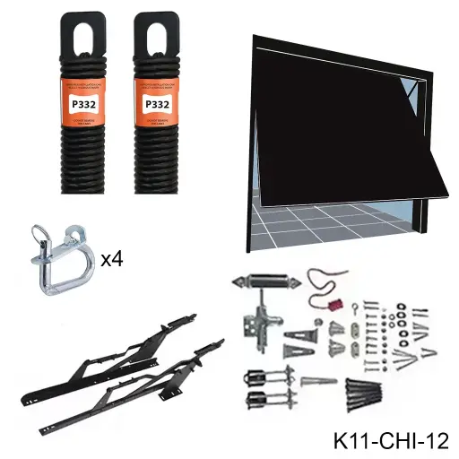 [K11-CHI-12] Kit herraje Maroma 8' para 100 kilos, Incluye 2 resortes de P332C