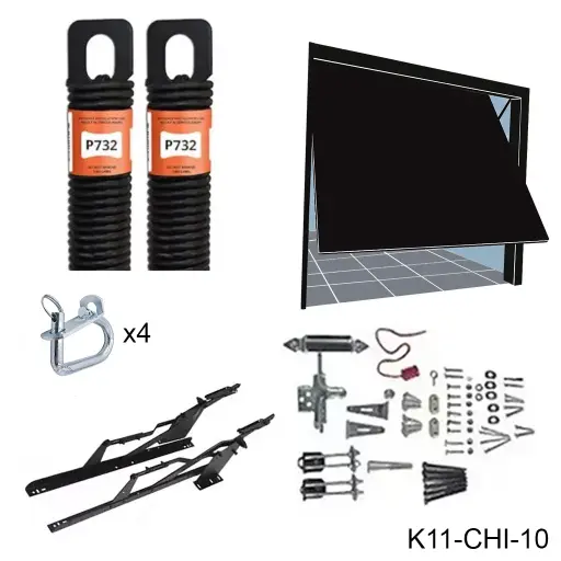 [K11-CHI-10] Kit herraje Maroma 8' para 50 kilos, Incluye 2 resortes de P732C