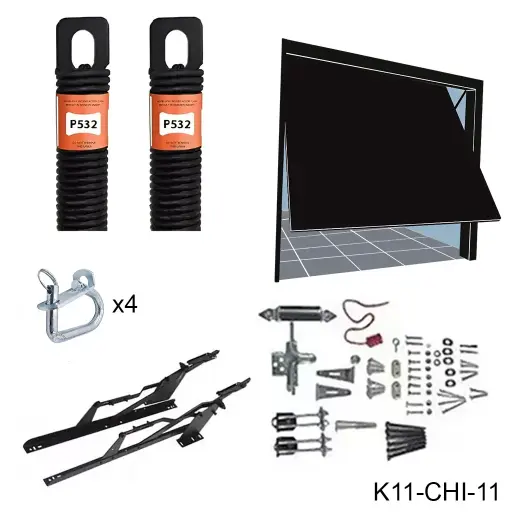 [K11-CHI-11] Kit herraje Maroma 8' para 75 kilos, Incluye 2 resortes de P532C