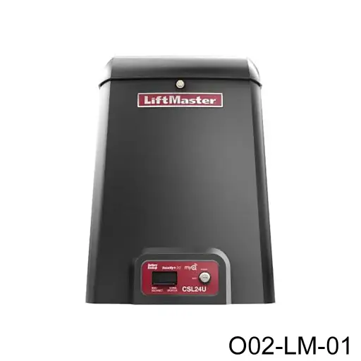 [O02-LM-01] Op. Corredizo de Cadena LM CSL24UL, 120V/24Vcd, con Bateria, Cadena 9.0m P41, Receptor S+2.0, peso max. 680Kg en 15m
