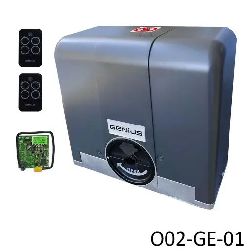 [O02-GE-01] Operador Blizzard-500, 120V, incluye 2 control Echo y Receptor RC433, arrastre 500kg, caja.