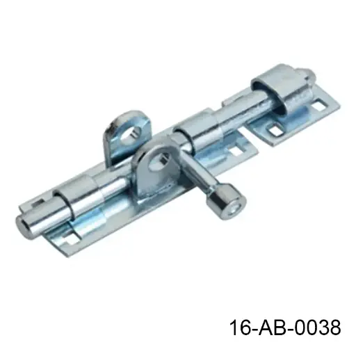 [16-AB-0038] Pasador Horizontal galv. 150mm, Ø12mm, tiene orificios Ø10mm para candado, tipo redondo. A-299.12x150