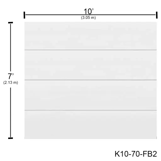 [K10-70-FB2] Puerta Ascendente Insulada 10' X 7' Flush Bca. MD-RP