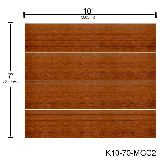 [K10-70-MGC2] Puerta Ascendente Insulada 10' X 7' Madera Grofado Roble claro (rayas) MD-RP