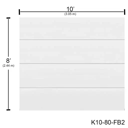[K10-80-FB2] Puerta Ascendente Insulada 10' X 8' Flush Bca. MD-RP