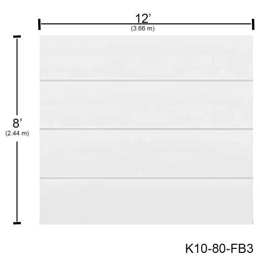 [K10-80-FB3] Puerta Ascendente Insulada 12' X 8' Flush Bca. MD-RP