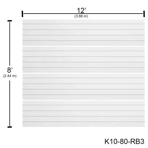 [K10-80-RB3] Puerta Ascendente Insulada 12' X 8' Rayas Bca. MD-PA