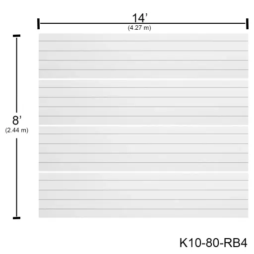 [K10-80-RB4] Puerta Ascendente Insulada 14' X 8' Rayas Bca. MD-PA