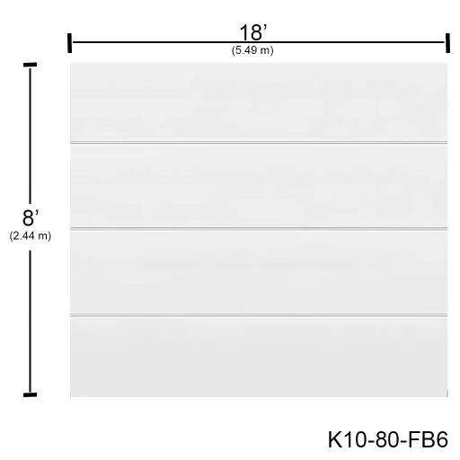 [K10-80-FB6] Puerta Ascendente Insulada 18' X 8' Flush Bca. MD-RP